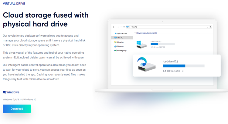 icedrive free cloud storage